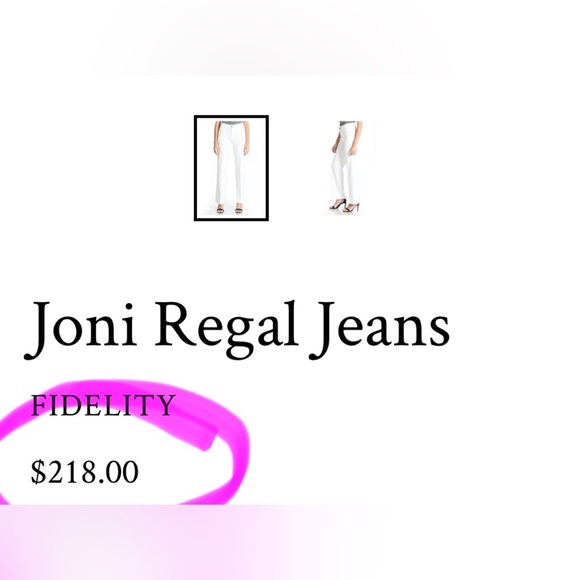 Fidelity Denim JONI REGAL WHITE Jeans/ Utility Pants | NEW/NWT!!! 💜👖💜👖 - Picture 4 of 11